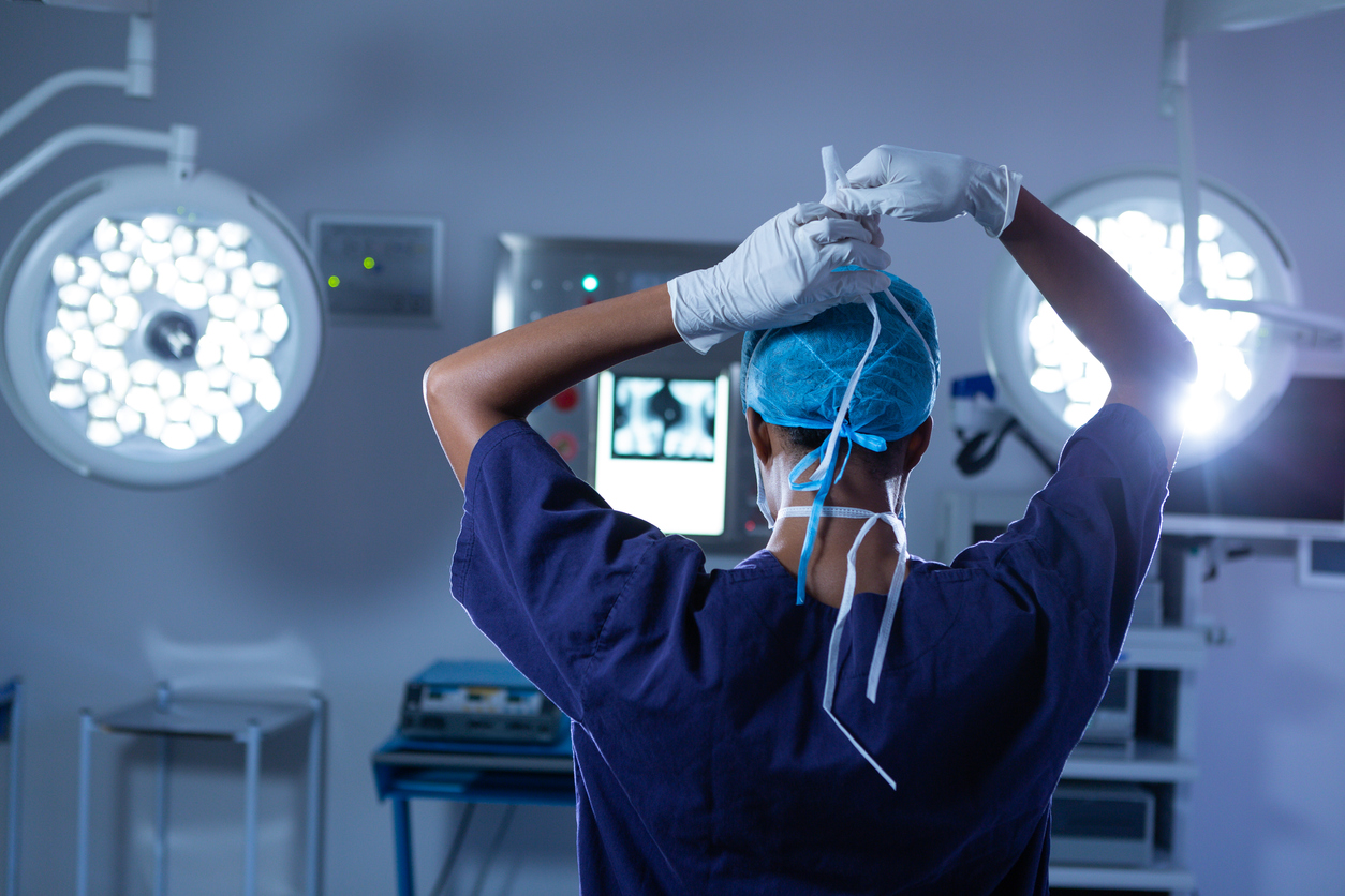 Surgical team at work in an operating room